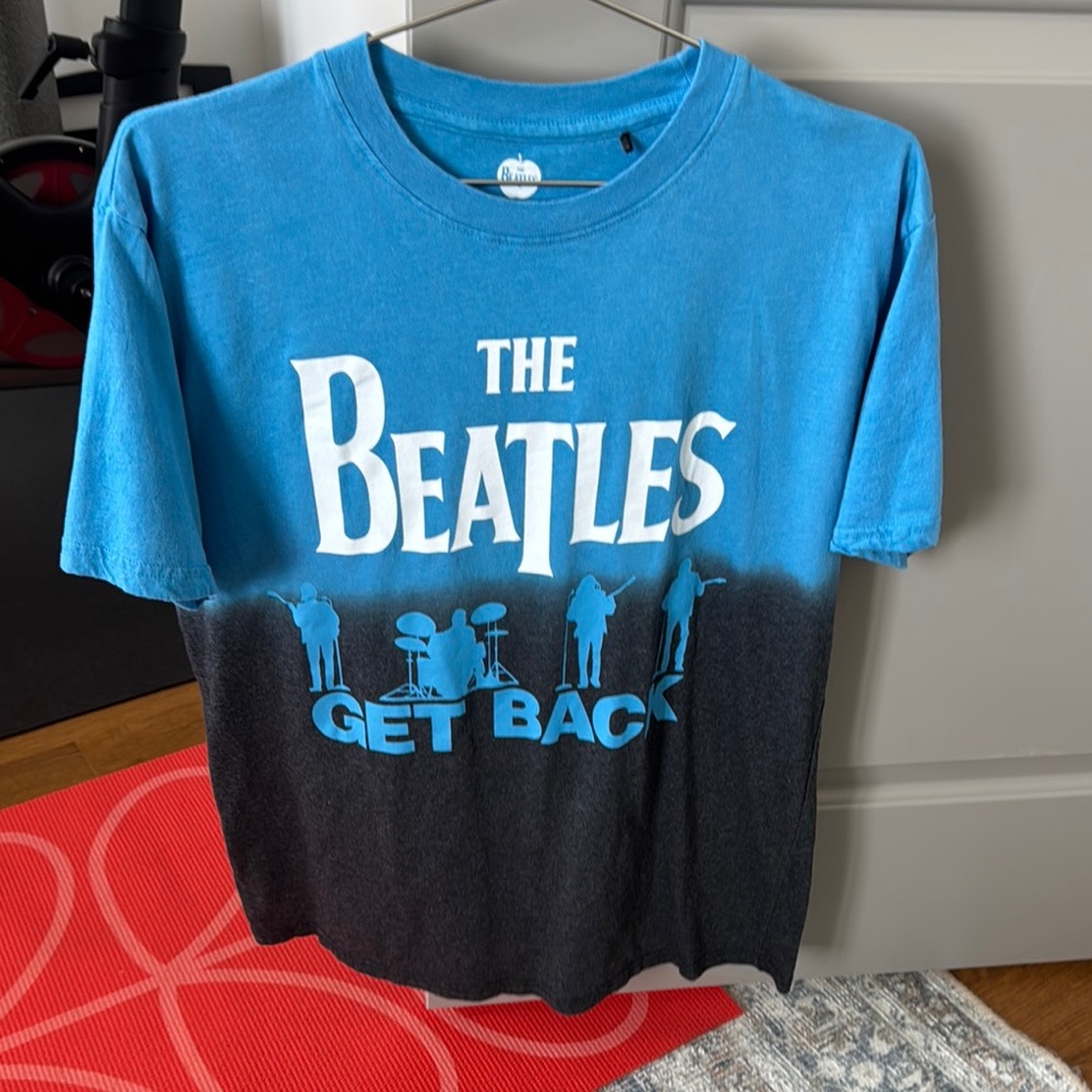 The Beatles Blue and Black Short Sleeve Tee